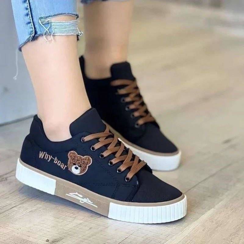 ونس مدل خرسی شیک و زیبا در دو رنگ مشکی و سفید سایز 37تا40