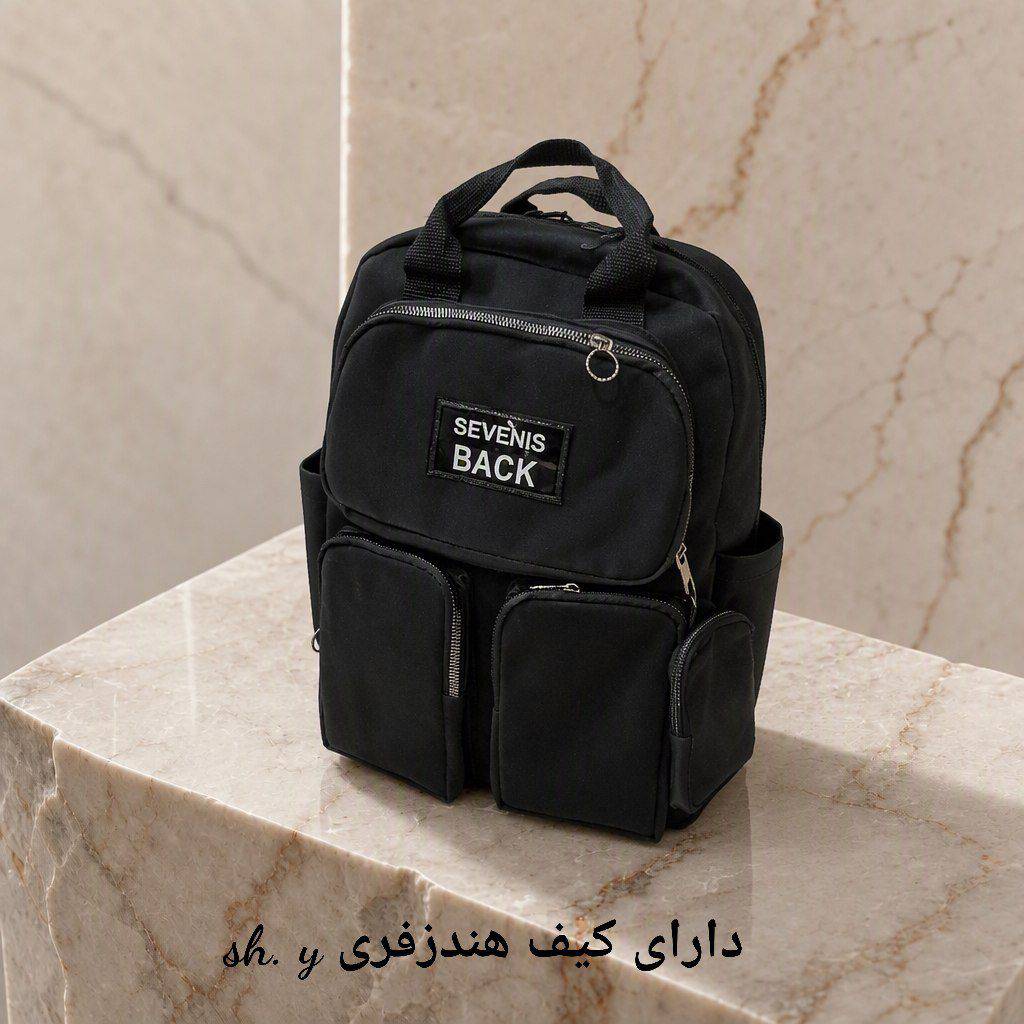 کوله پشتی هندزفری دار شیک و زیبا با بهترین جنس و کیفیت رنگ مشکی